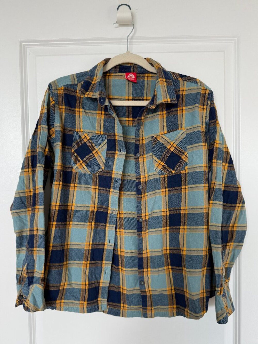 Vintage Eastern Mountain Sports Colorful Flannel Button Down Women's Size Large